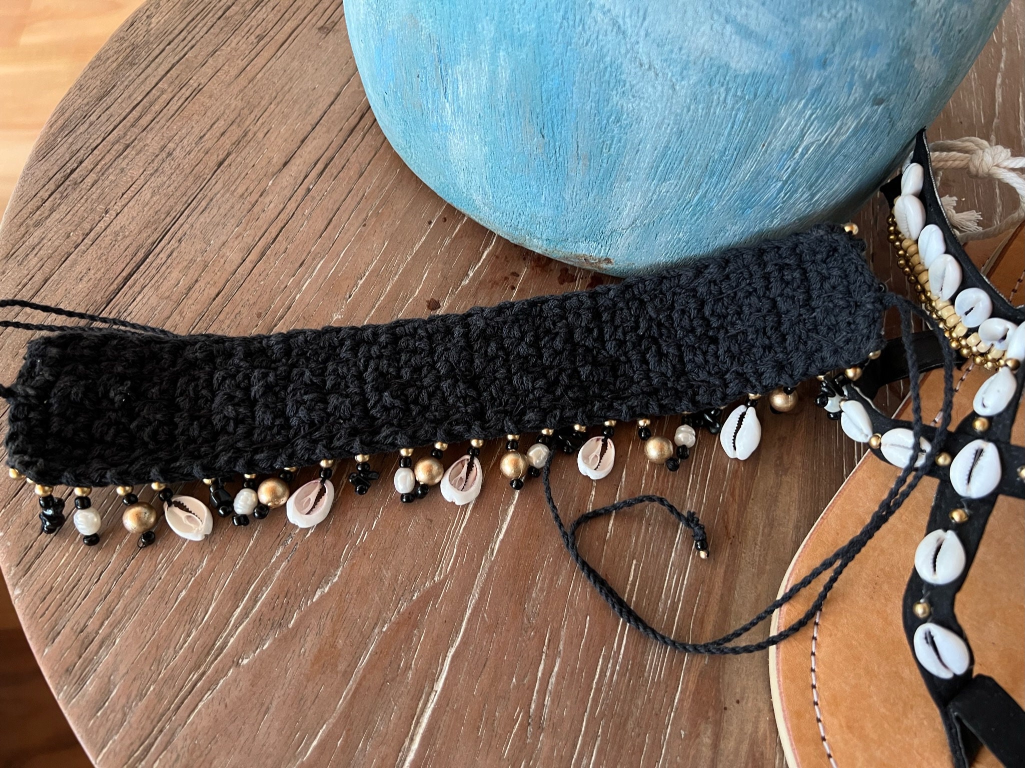 Bohemian Shell Decoration Belt Tie Necklace Sea Shells Stone Jewelry ...