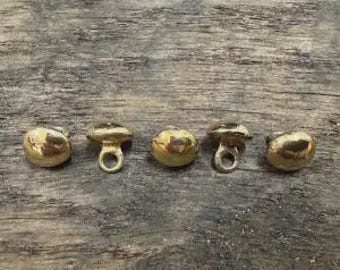 Bronze Rounded Buttons Pack of 5