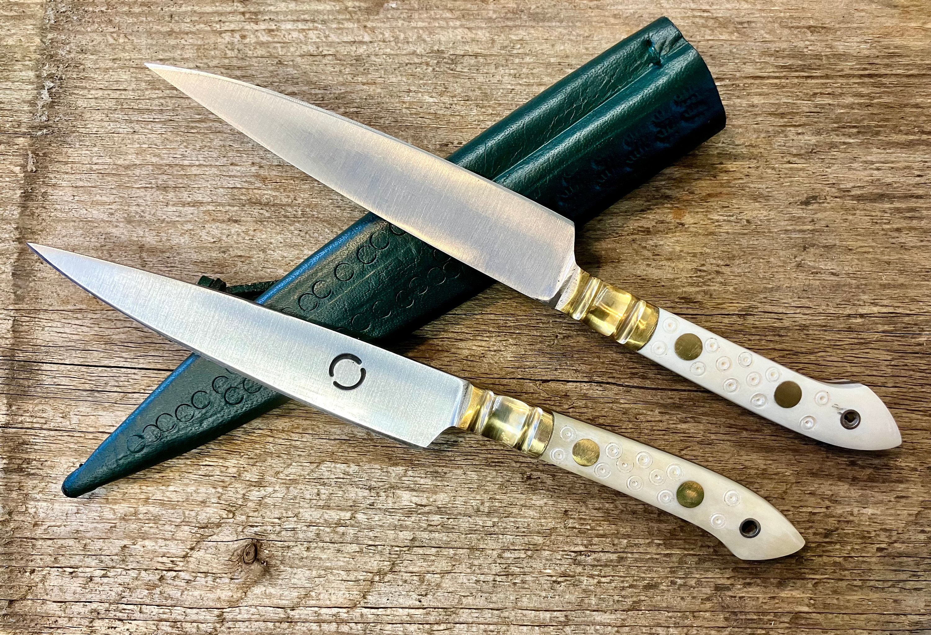 骨の柄を持つ中世の食事用ナイフ - Etsy 日本