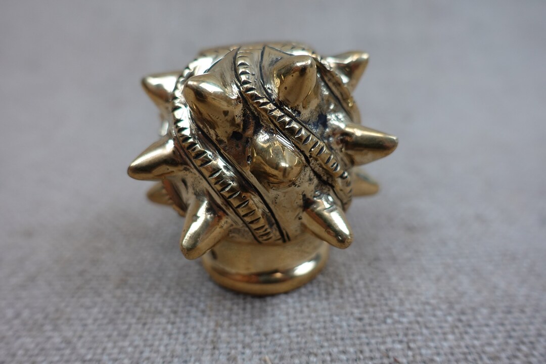 Medieval Knobbed Brass Mace Head 12th14thc Lost Wax Etsy