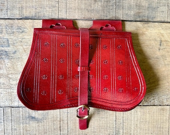 14th-16thC Bollock pouch with decoration and gusset
