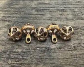 Bronze Hollow Frame Button Pack of 5