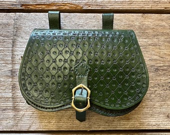 Small Bollock Pouch with gusset 14-16th Century