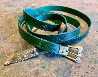Cintura lunga in pelle borchiata per Larp, Cosplay, Medioevo, Costume da Game of Thrones