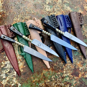 Medieval Horn Handle &#39;HEART&#39; eating knife