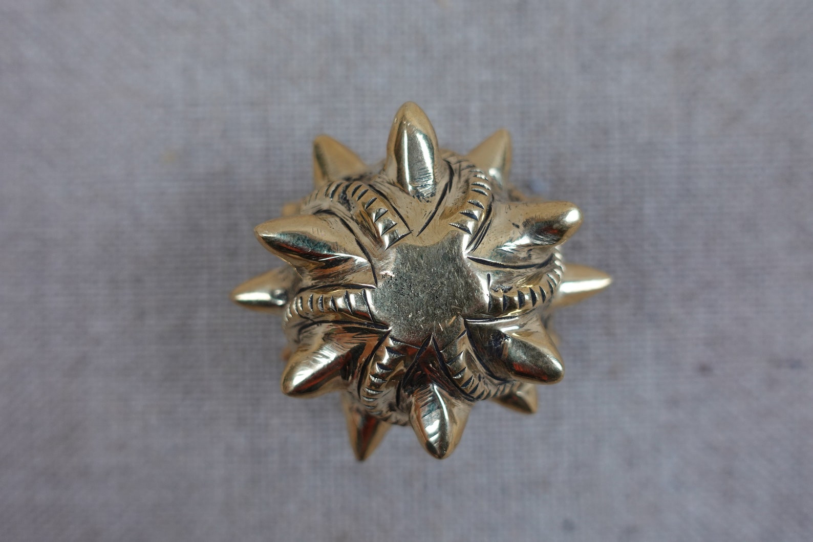 Medieval Knobbed Brass Mace Head 12th14thc Lost Wax Etsy