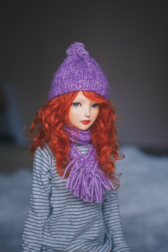 14 BJD 13 BJD SD Doll Knitted Scarf Gray Black DV5-006