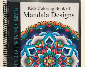 Mandala Coloring Book for Kids Laser printed heavy paper. 8 1/2"  x 11"