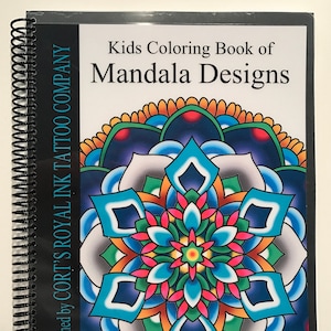 Mandala Coloring Book for Kids Laser printed heavy paper. 8 1/2"  x 11"