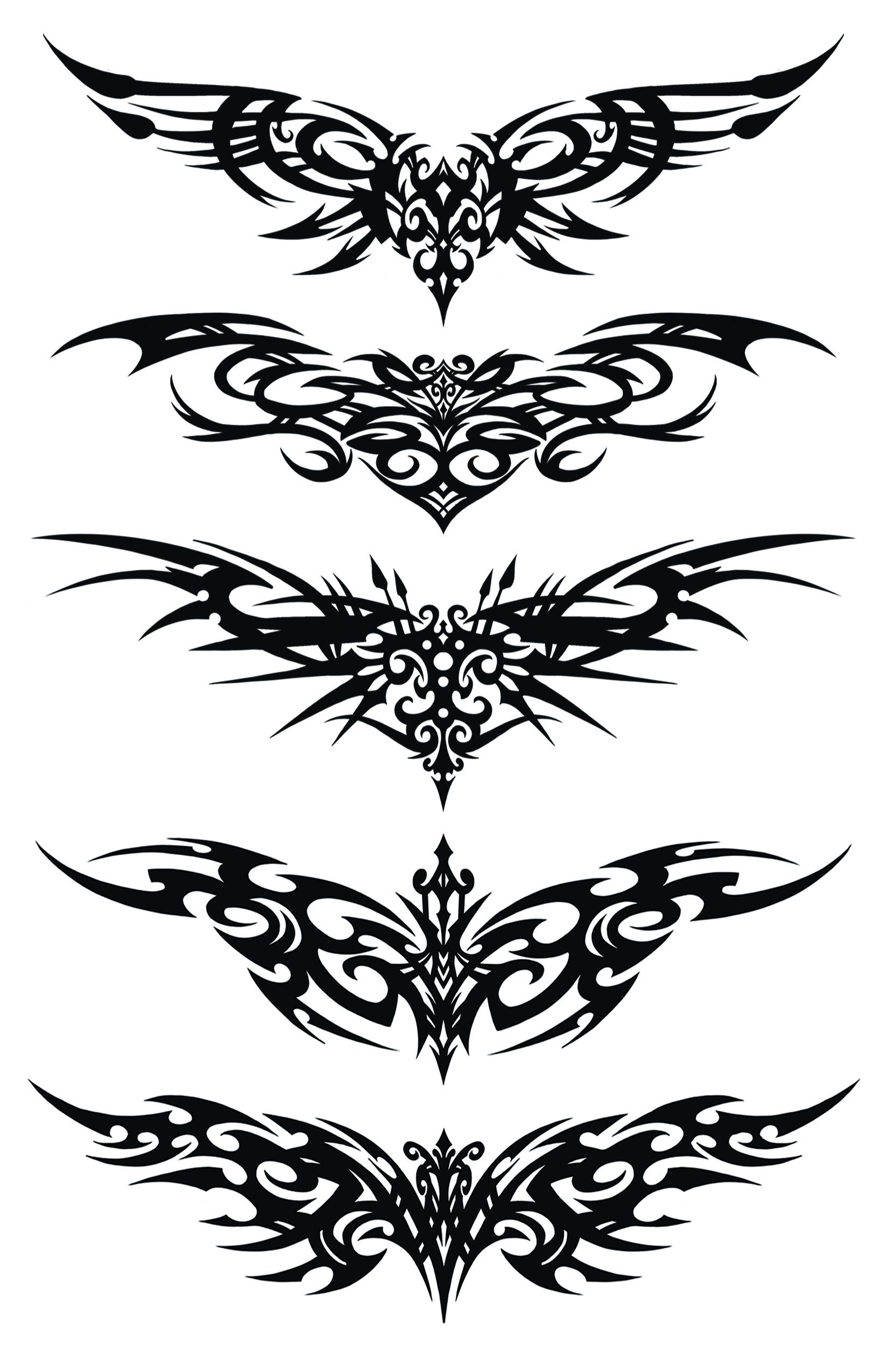 Tramp Stamp Tribal Temporary Tattoos Etsy