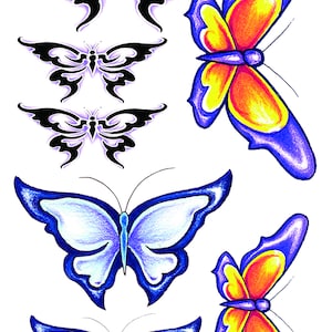 butterfly temporary tattoos