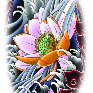 Lotus flower temporary tattoos