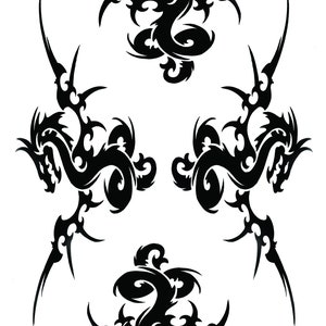 Tribal Chinese Dragon Tattoo Greeting Card for Sale by BiscuitSnack