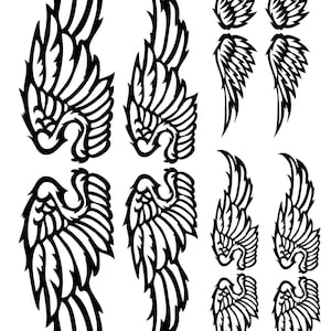 Angel wings temporary tattoos