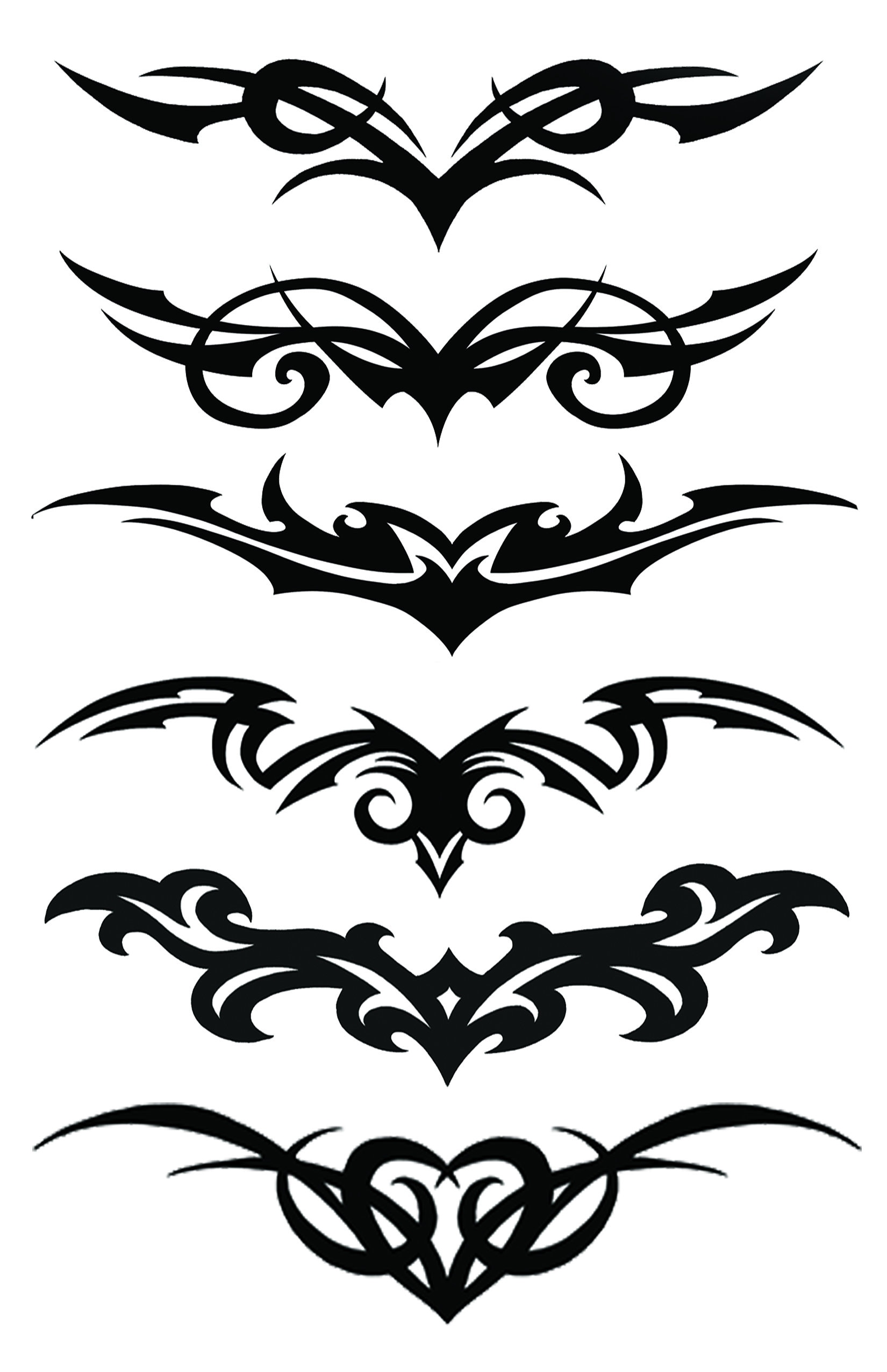 SAVI 3D Temporary Tattoo Totem Design Size 105x6cm  1pc Black