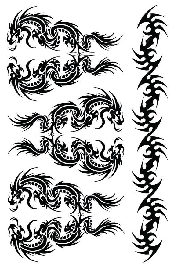 Double Dragon Tattoo Design