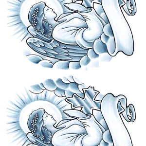 Angel temporary tattoos