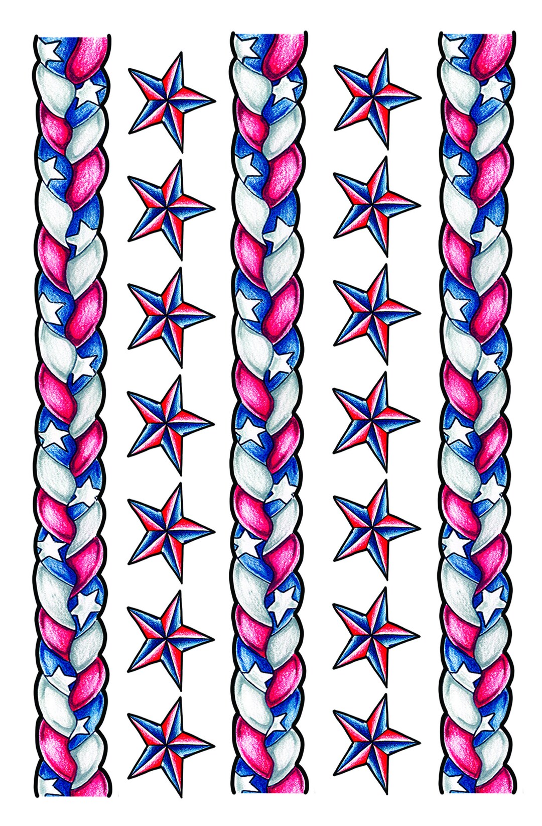 American Flag Temporary Tattoos - Etsy