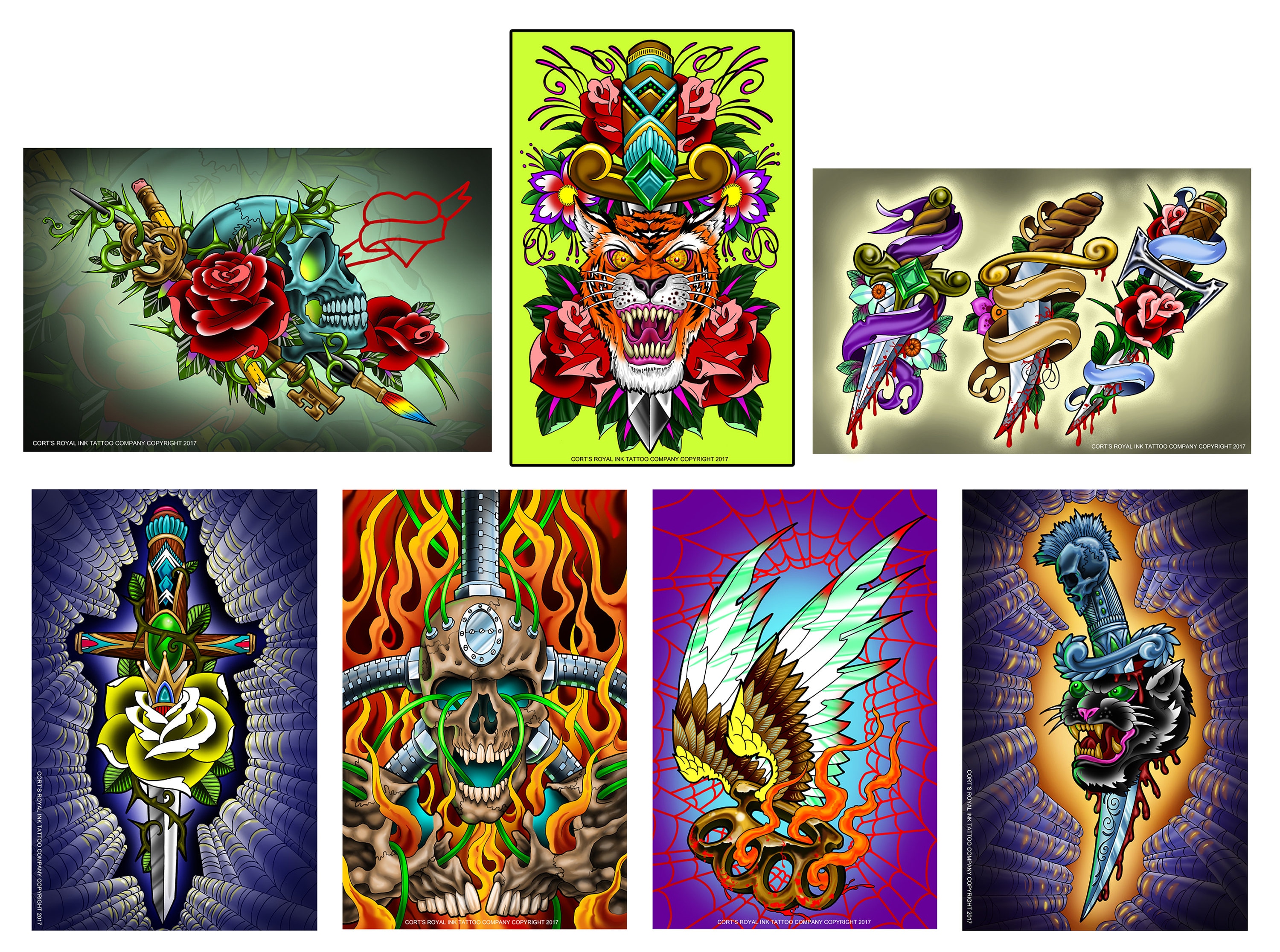 TATTOO FLASH COLORING BOOK タトゥーフラッシュ Tattoo flash coloring book for kids by weilertsen: Easy and