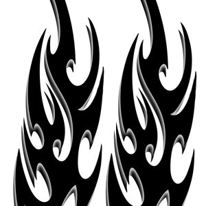 Tribal flame temporary tattoos
