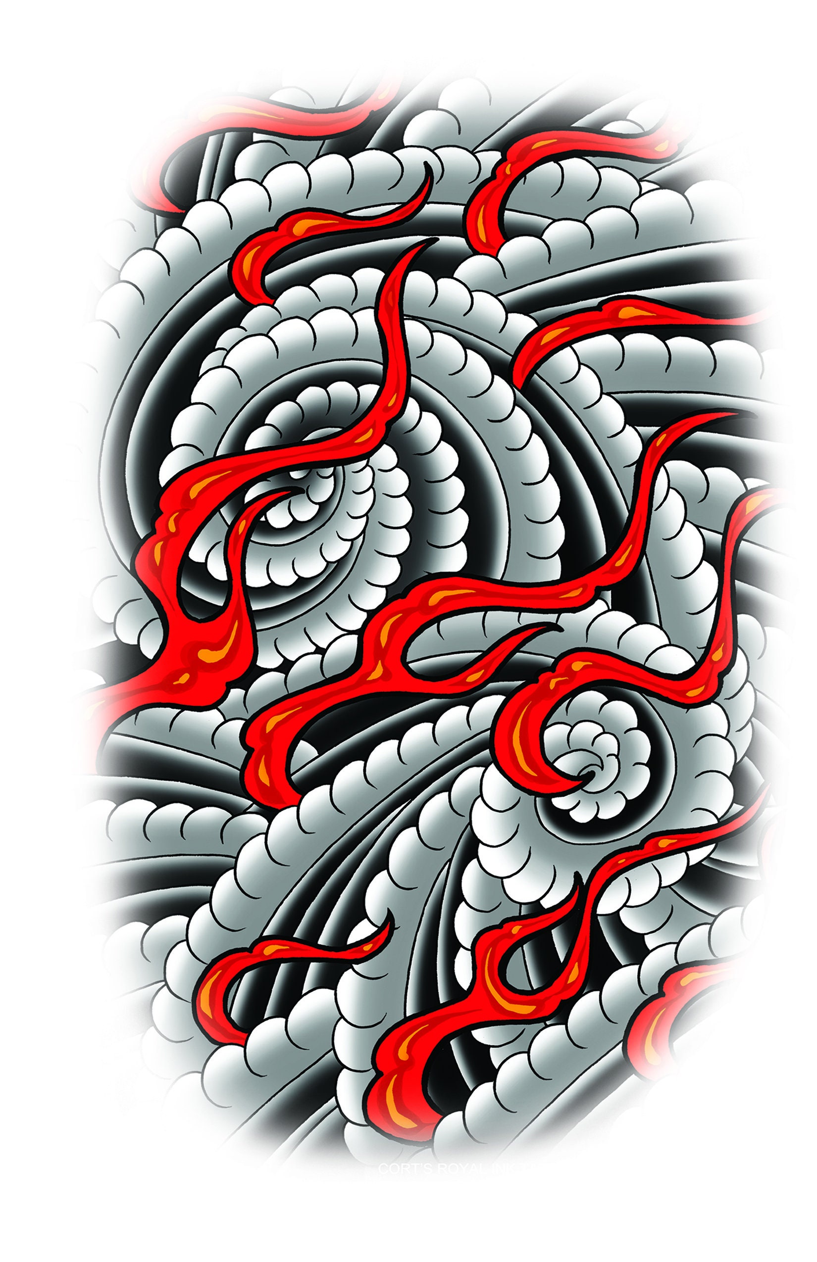 Japanese Fire and Flames Temporary Tattoos - Etsy