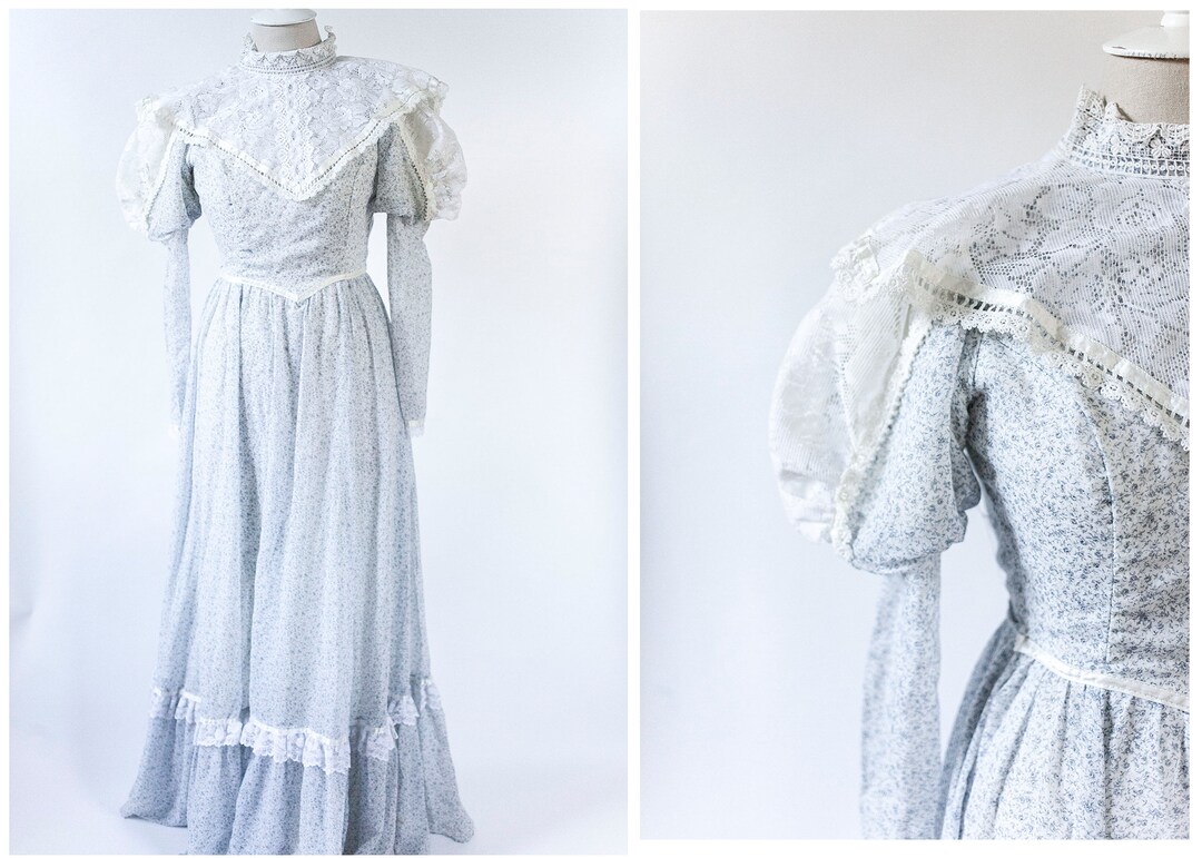 Blue Gunne Sax Floral Lace Dress - Etsy Sweden