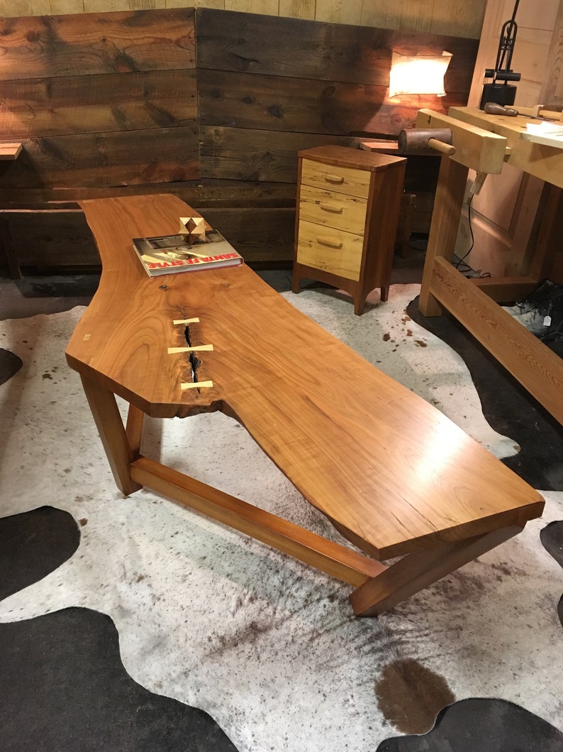 Handmade Live Edge Cherry Coffee Table One of a Kind Etsy
