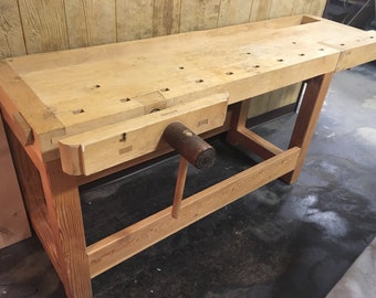 Solid Maple work bench woodworker cabinetmaker