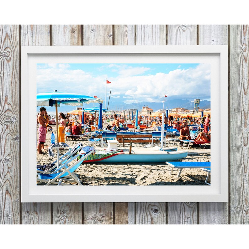 Beach Photography Print Beach Life Italy Photographic Art, Photo Print, Art Print, Wall Art, Photographic Print, blue art, Photo Prints image 5