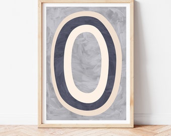 Scandinavian art print, Minimalist art print, Abstract art print,  Boho abstract print,  Large abstract art, Grey Wall art ~ Om Circle