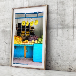 Morocco Art Print - Fruit Stall, Essaouira, Photographic Art, Wall Art, Photographic Print, Travel Photography, Moroccan Decor, Beach Print