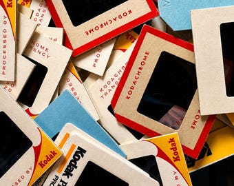 100 Vintage 35mm Slides Lot 1950s - 1980s Random Mix Crafting Junk Journal Kodachrome Lamp Project