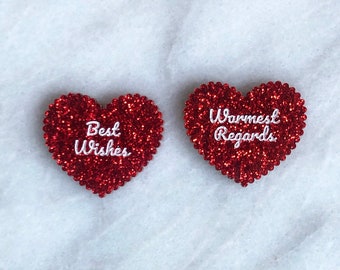 Best Wishes & Warmest Regards laser cut glitter stud | post Earrings