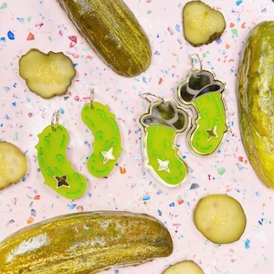 Pickle Acrylic Earrings