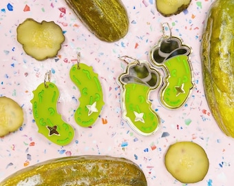Pickle Acrylic Earrings