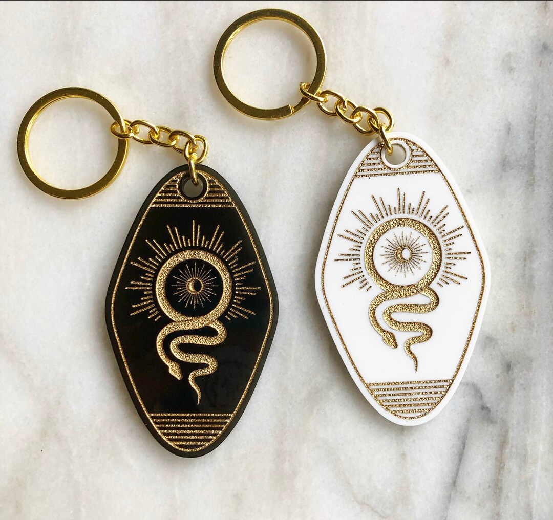Snake Serpent Magic Keychain Etsy