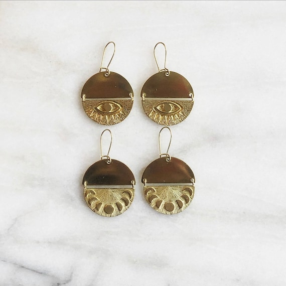 Etsy brass earrings deals