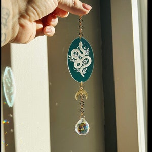The Serpent | Sun Catcher | Crystal | Rearview Mirror | Laser Cut | Decor