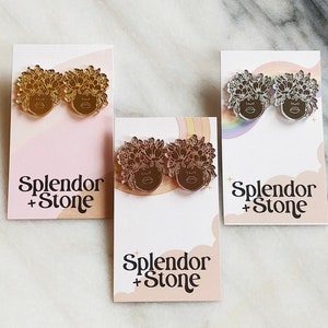 Flower Crown Studs | Flower Girl | Laser Cut Earrings