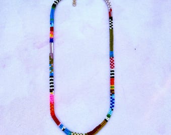 The Mae Necklace | Version 3 Hand Woven Beaded Herringbone Necklace