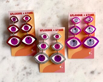 Triple Eye | Magia | Kolczyki z akrylu