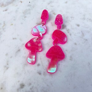 Magic Mushroom Earrings | Toadstool | Fungi | Botanical | Laser Cut Earrings