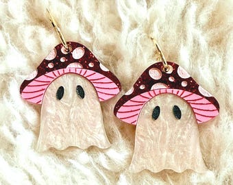 Walentynki | Galentines | Cięcie laserowe | Grzyb | Duch | Wiszące | Kolczyki koła