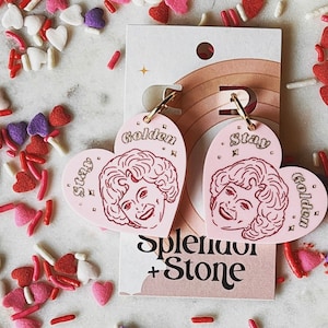 Betty White | Stay Golden | Laser Cut | Dangle | Hoop | Earrings