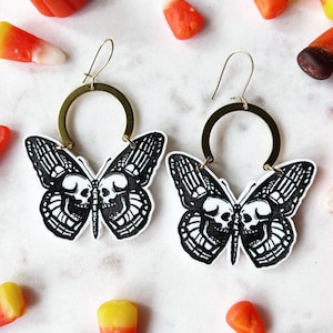 Skeleton Butterflies | Butterfly Earrings | Laser Cut Earrings