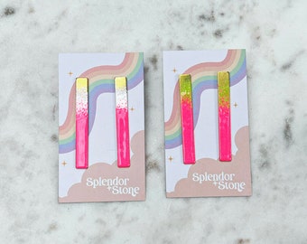 Kolczyki Neon Dream Summer Long Bar Post