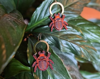 Beetle Friend | Laser Cut Acrylic Earrings