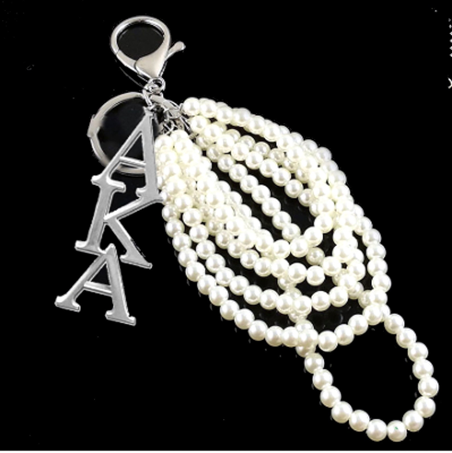 Pendant Pearl Keychain Etsy