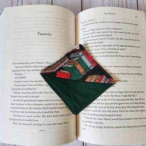 Book fabric corner bookmark, fabric book corner, gift for book lover, teacher, reader, stocking stuffer, easter basket