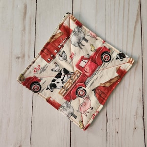 Farm Animals Fabric Jar Opener, Lid Opener, Kitchen Accessory, Gripper, Lid Loosener, Kitchen Helper, Coaster, stocking stuffer